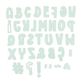 Craftelier - Set of 39 Candy Capital Letters and Symbols Cutting Dies for Scrapbooking and Craft Projects | Compatible with Various Die Cutting Machines and Materials | Size Approx 3cm