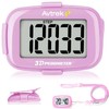 AVTREK Step Counter with Clip and Lanyard, 3D Pedometer Step