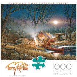 Buffalo Games - Terry Redlin - Campfire Tales - 1000 Piece Jigsaw Puzzle for Adults Challenging Puzzle Perfect for Game Night - Finished Size is 26.75 x 19.75