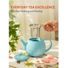 Sweese Teapot, Porcelain Tea Pot with Stainless Steel Infuser, Blooming