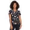 KOI Basics Leslie Women's 2-Pocket Stretch Print Top Fancy Party