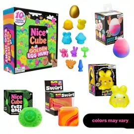 Easter Squishy Toy Bundle Sensory Stress Balls for Kids Adults Easter Basket Fillers Assorted Textures Soft Fidget Toys Ages 3 Boys Girls Gift Set