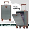 Merax Luggage Sets 3 Piece Front Opening, Hardside Lightweight Carry