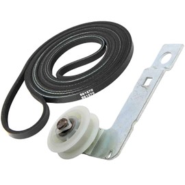 661570 Dryer Drum Belt & W10837240 Dryer Idler Pulley by Seentech - Exact fit Whirlpool Kenmore Dryers - Replaces 661570VP 279640 W10118756 W10547290 PS11726337 661570V AP5983729 3387610