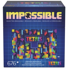 Spin Master Games, Rompecabezas irrealizable de Tetris, Rompecabezas lenticular de 639 Piezas, a Partir de 14 años