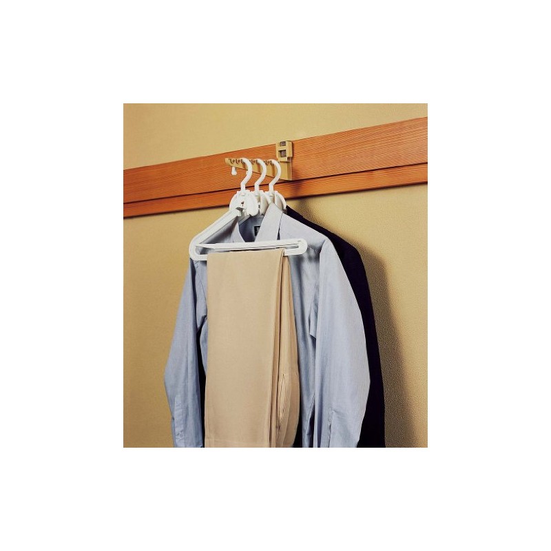 富士パックス販売 タイガークラウン ハンガーラック ベージュ 40×252×100mm 和風長押ハンガー2P ABS樹脂 フック 10掛 耐荷重10kg