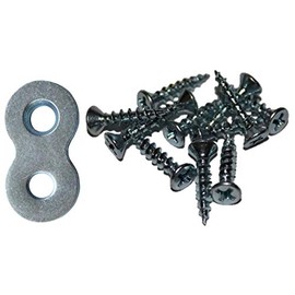 Balsam Point Workshop 20-Pack with Screws - Heavy Duty Figure 8 Table Top Connector or Desk Top Fastener Clip - 12 Gauge Steel