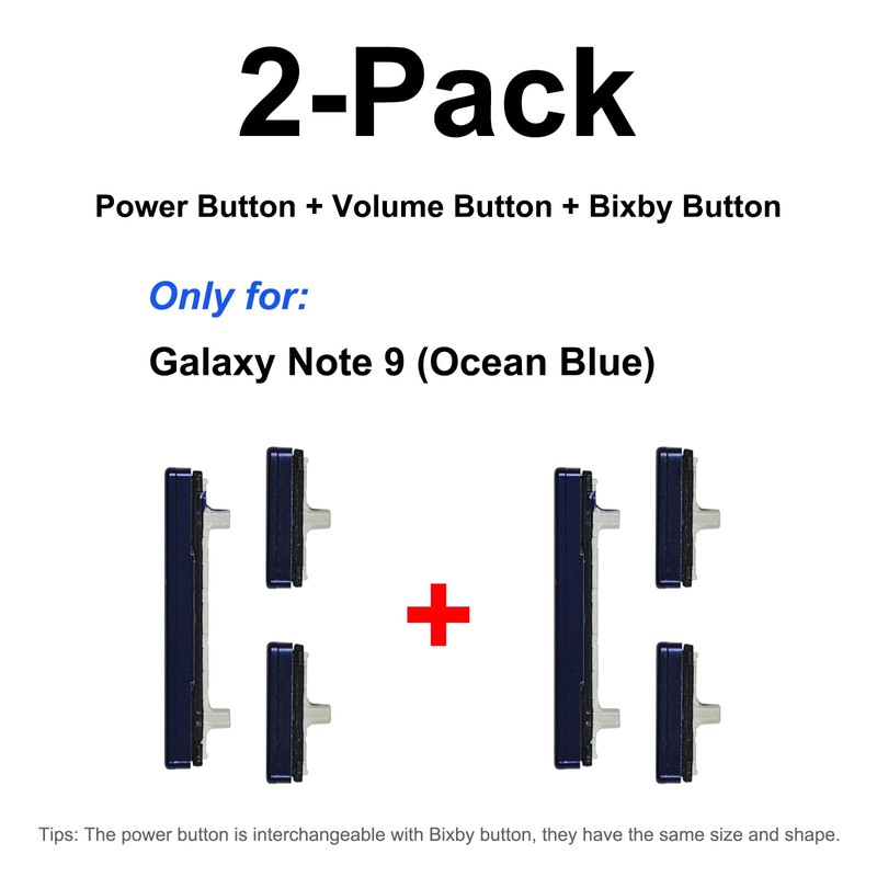 2 Pack for Galaxy Note 9 Power Volume Button Replacement