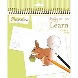 Avenue Mandarine GY150C - A Graffy Lean Colouring Book for Learning to Draw - 24 Drawings - Ages 7+ - FORET