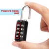 4 Pieces Code Lock with 4 Digits Padlock Combination Waterproof