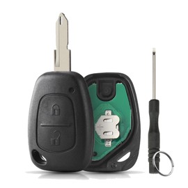 2 Buttons 433MHz Car Remote Key Fob For Vauxhall Vivaro Movano Renault Traffic Master Kangoo Nissan Primastar Interstar Remote Fob with Screwdriver Key Ring