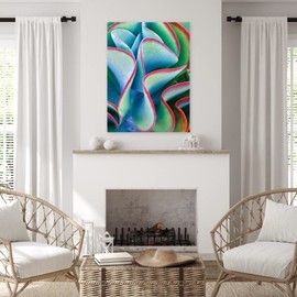 Fine Art Canvas Succulent VII Canvas Wall Decor by Artist Dennis Frates for Living Room, Bedroom, Bathroom, Kitchen, Office, Bar, Dining & Guest Room - Ready to Hang - 24 in x 32 in