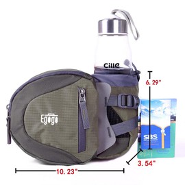 EGOGO Travel Sport Waist Pack Fanny Pack Bum Bag Hiking Bag with Water Bottle Holder S2209 (Army Green)