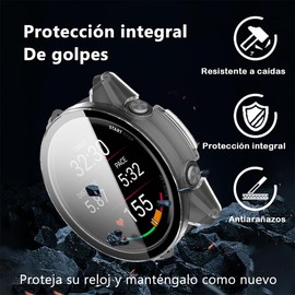 QWYJ Funda para Garmin Forerunner 570 42mm Case Carcasa PC con Protector de Pantalla para Garmin Forerunner 570 42mm Funda(Transparente)
