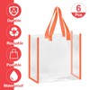 sourcing map 6 Pack Clear Tote Bags Bulk, 12" x