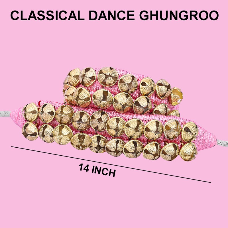 Dancing Bells Anklet Ghungroo with Colored Cushion Pad 2 Line