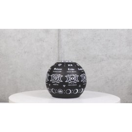 Pagan Calendar Wheel Of The Year Triple Moon Sacred Symbols LED Globe Light