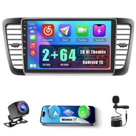 Inefala 2+64G Radio for Subaru Legacy Outback 2003 2004 2005 2006 2007 2008 2009 Carplay Car Stereo Android 15 9'' Touch Screen Android Auto Backup Camera Bluetooth GPS WiFi FM RDS