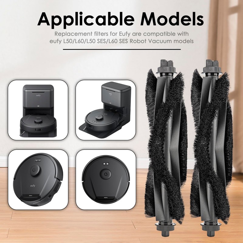 (2 Pack) L60 L50 Replacement Roller Brushes Compatible with eufy