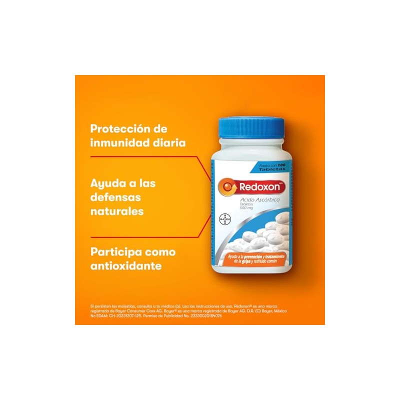 Redoxon 500mg Vitamina C, Prevención y Tratamiento de la Gripa