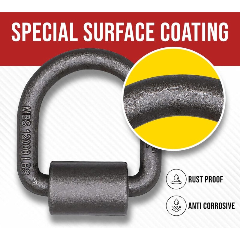 Mytee Products (12 Pack) 1/2" Heavy Duty Weld-On Forged D