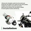Ignition Key Switch Set Compatible with Hawk 250 250cc Motorcycle