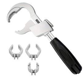 4 Pieces Sink Wrench Plumbing Wrench Faucet Bathroom Pipe Wrench Adjustable Double-Ended Wrench,Sink Wrench Faucet Tool,Adjustable Water Pipes Wrench,Toilet Faucets Repairs Wrench,Bathroom Wrench