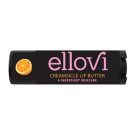 Ellovi Natural Lip Butter Lip Balm - Creamsicle - Pure Enough to Eat - Made With Just 6 Vegan Ingredients - 100% Natural & Organic Moisturizing Lip Care for All Day Hydration (Single)