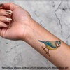 Azeeda 4 x 'Blaumeise' Temporäre Tattoos - Wasserfest, Hautfreundlich &