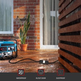 ENERLITES NEMA L6-20P Locking Plug Connector for Generator, Twist Lock Male Plug, 20 Amp, 250 Volt, 2 Pole, 3 Wire Grounding, Industrial Grade Heavy Duty, UL Listed, 66411-BK, Black