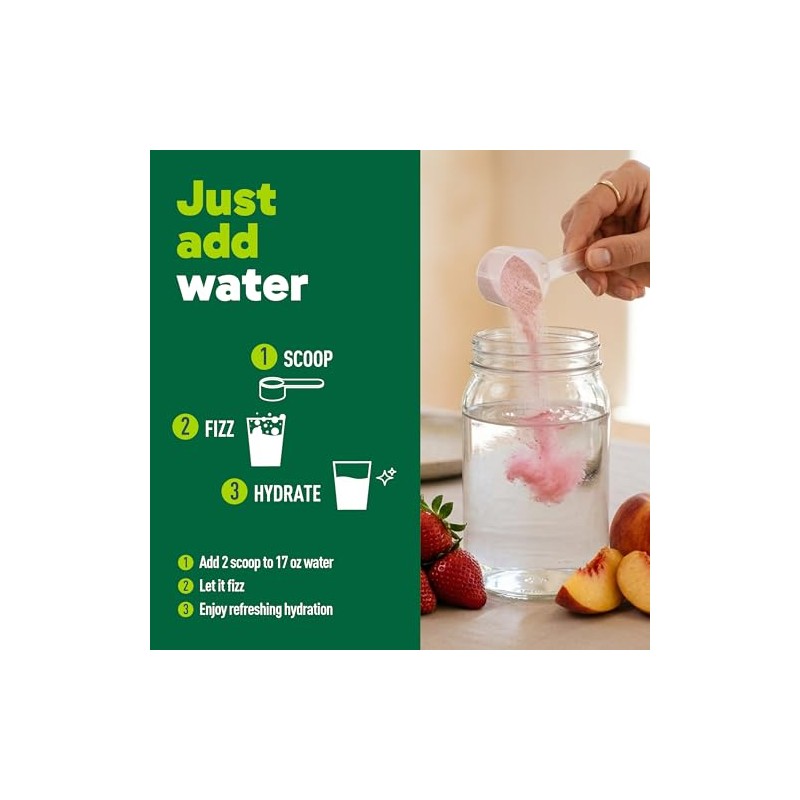 Organika Electrolitos con Colágeno Hidrolizado Sabor Fresa Durazno 360 g