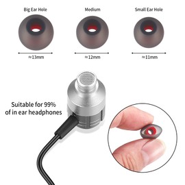 48 Pcs Earbuds Replacement Tips Silicone, Earbud Tips Earpads Replacement, Silicone Replacement Earbuds Tips for Bluetooth Earphones, 3 Sizes S/M/L, 8 Colors