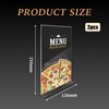 Cylocrya Acrylic Menu Stand A5 2 Pack Clear Footed Menu