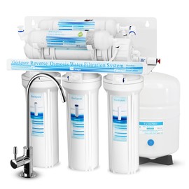 Geekpure 6-Stage Reverse Osmosis Drinking Water Filter System with Alkaline pH+ Filter-75 GPD