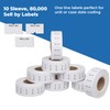 Perco "Sell by" 1 Line Labels - 10 Sleeves, 80,000