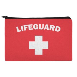 GRAPHICS & MORE Lifeguard Red and White Makeup Cosmetic Bag Organizer Pouch
