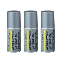 S.T. Dupont Premium Butane 30mL - Yellow (3 Pack)