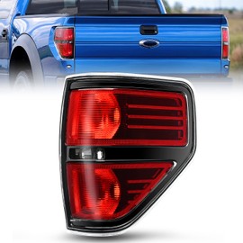 Nilight Passenger Side Taillight Assembly for 2009 2010 2011 2012 2013 2014 Ford F-F150 F150 Pickup Truck Right Side Taillight Rear Lamp Replacement OE Style Red Housing Tail lamp