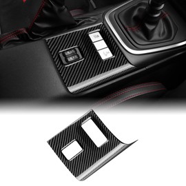 AIRSPEED Hard Carbon Fiber for Toyota GR86 Subaru BRZ 2021 2022 2023 2024 2025 Car Seat Heating Control Button Cover Center Console Interior Trim Accessories, Black, Manual Transmission