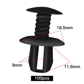 Pack of 100 7018672990 Mounting Clips for VW T4 T5 Door Trim Holder Car Tool Trim Clips Replacement Door Trim Clips Car Trim Clips (Black)