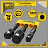 3 x SabreCut SCESAK1 Socket Adapters 1/4 inch HEX to