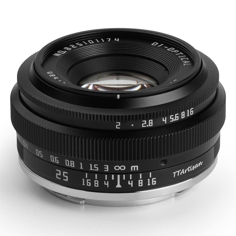 TTArtisan APS-C 25mm F2 Metal Bodied Lens Compatible with M43