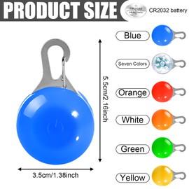 Pack of 12 Dog Light Pendants, Flashing Light Dog, Dog Safety Flashing Light, Clip-On LED Light Pendant, Pet Light Collar with 3 Flashing Modes, Light Pendant for School Bags and Children, LED,