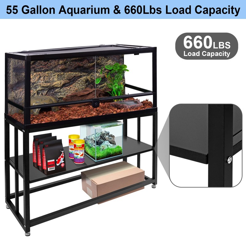HONYTA Fish Tank Stand Heavy Duty Metal Aquarium Stand 55