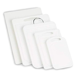 Grunwerg CB-610 Deluxe Polyethylene Cutting Board, White, 15 x 25 x 0.95 cm