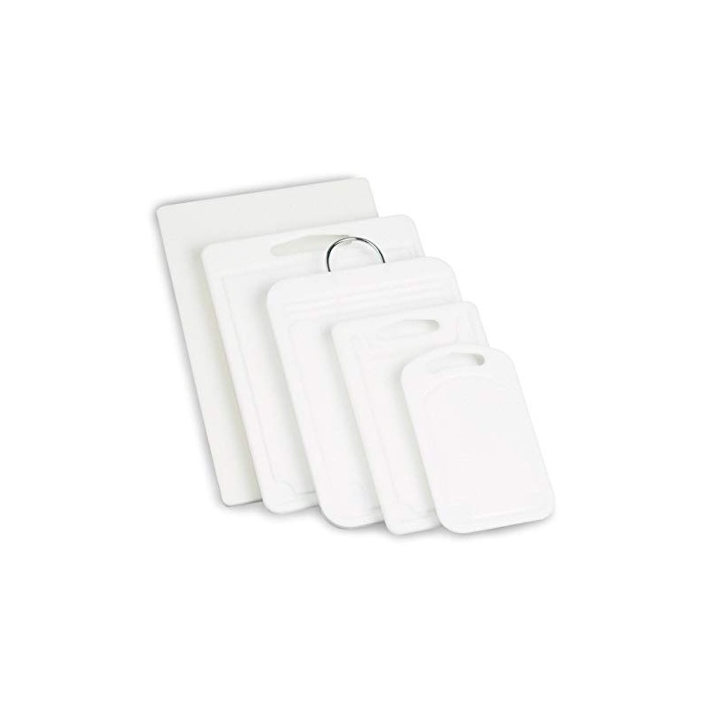 Grunwerg CB-610 Deluxe Polyethylene Cutting Board, White, 15 x 25