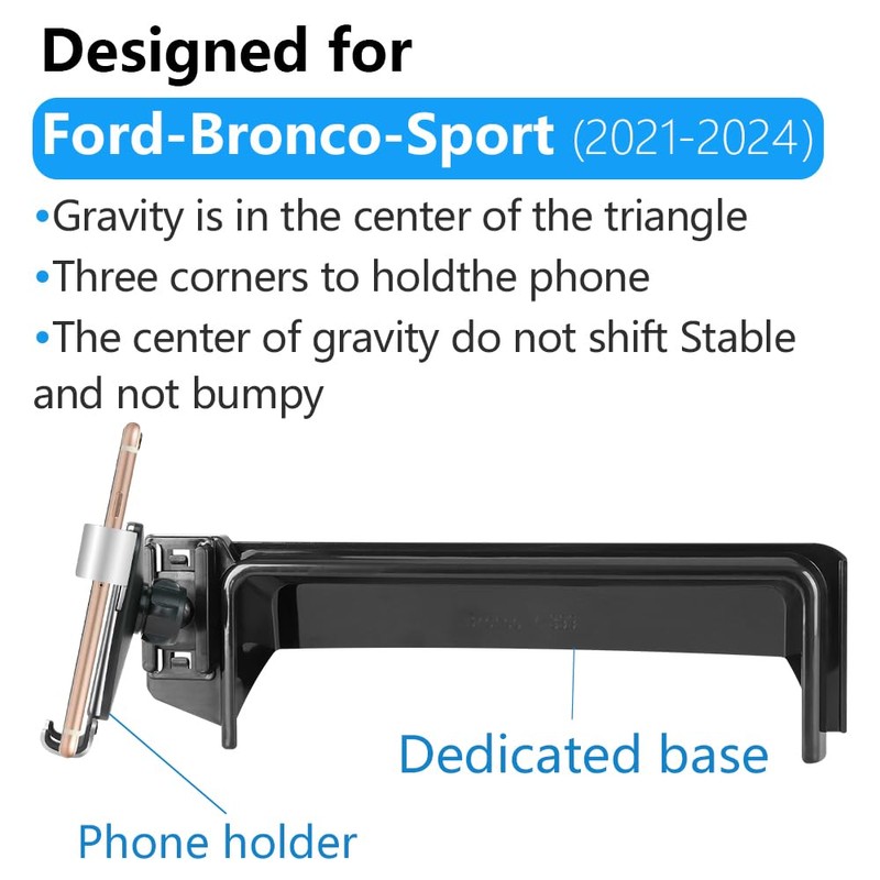 LUNQIN Car Phone Holder for Ford Bronco Sport 2021 2022