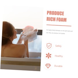 WOONEKY 4pcs Cartoon Bath Gentle Exfoliating Bath Sponge for Adults Boys and Girls Soft Loofah Scrubbers for Comfortable Body Cleaning Lightweight Portable Bathing Accessories Watermelon