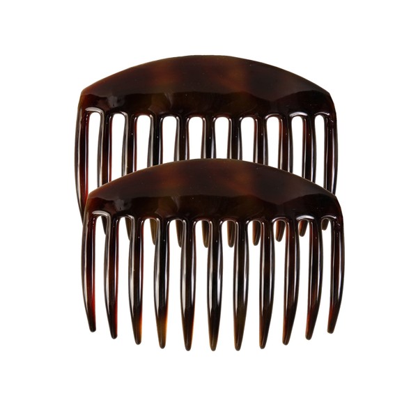 Caravan French Tooth Back Comb Tortoise Shell Pair, Large.65 Ounce