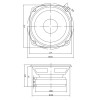 Universal 4.5" Full-Range Replacement Speaker Midrange 8 Ohm Pioneer Type